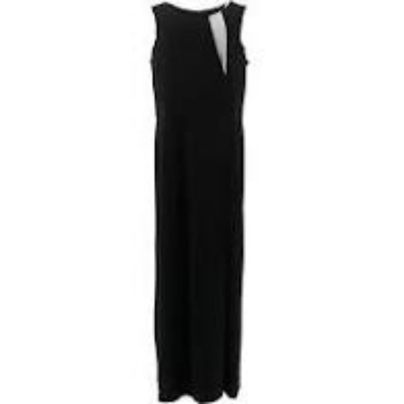 NWT DENNIS BASSO CAVIAR CREPE MAXI DRESS SIZE 18W & 20W - Picture 1 of 15
